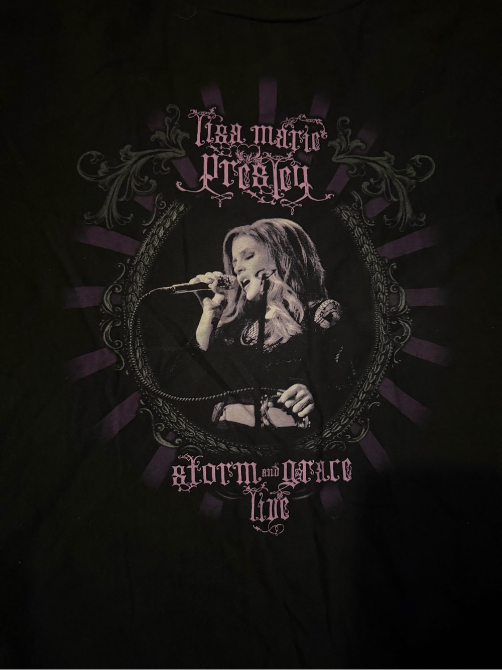 Rare Official Lisa Marie Presley Storm and Grace Live 2012 Tour T-Shirt Large